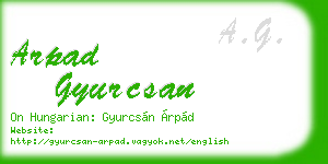 arpad gyurcsan business card